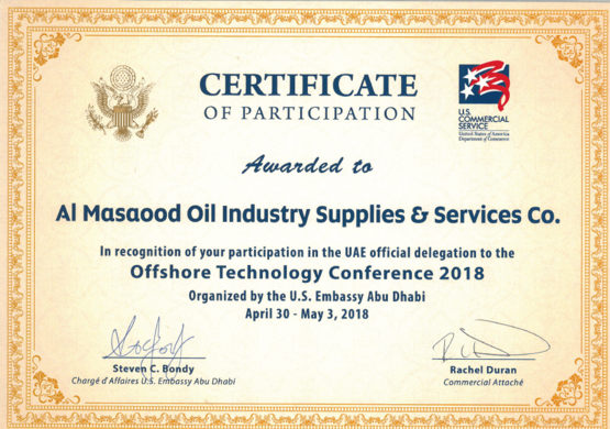 Al Masaood Oil & Gas awarded by US Commercial Service